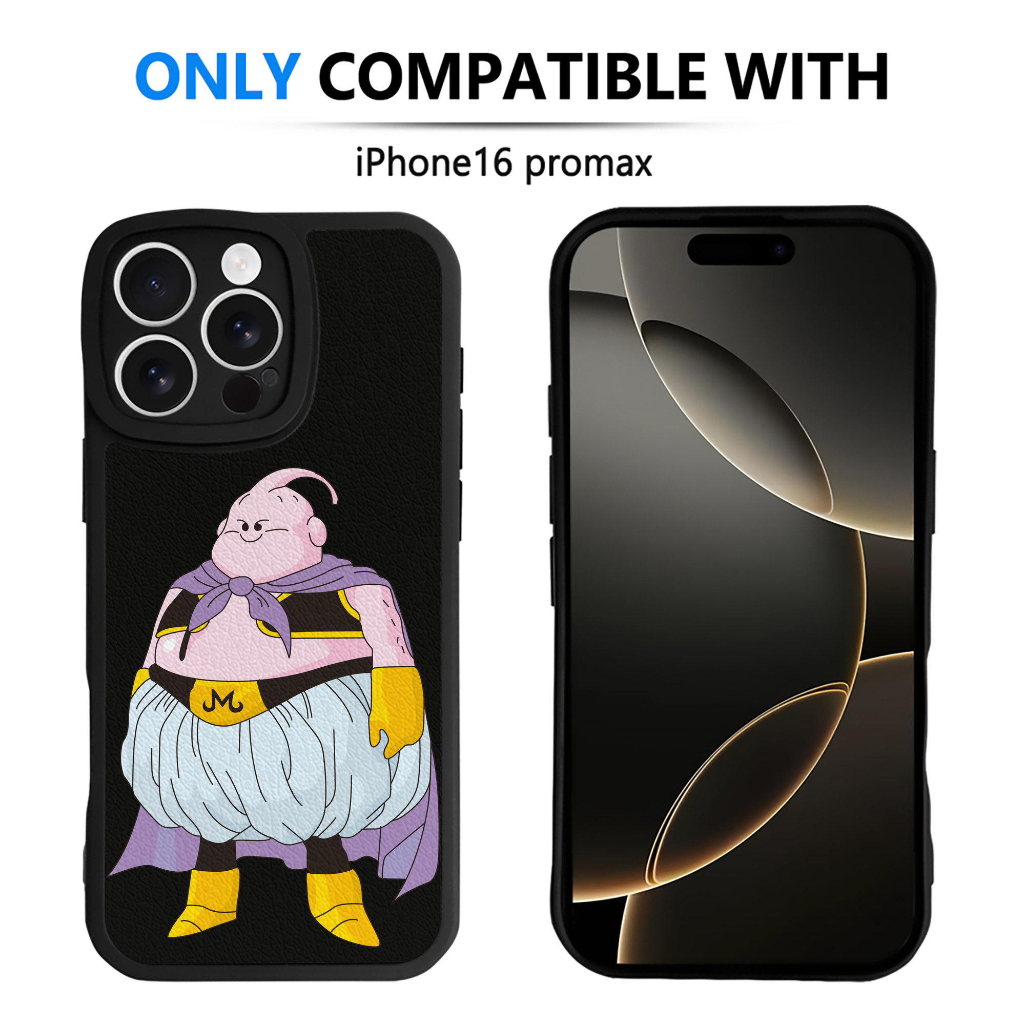 （画像用） ドラゴンボール 魔人ブウ DRAGON BALL Majin Buu 【iPhone 16シリーズ対応】シリコンスマホケース（レザー調） 材質：シリコン